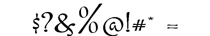 Bravelyn Script Expanded Font OTHER CHARS