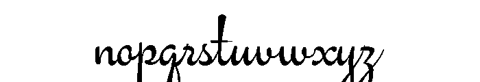 Bravelyn Script Expanded Font LOWERCASE