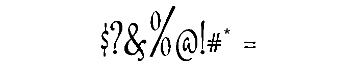 Bravelyn Script Regular Font OTHER CHARS