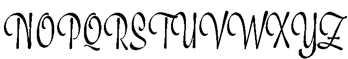 Bravelyn Script Regular Font UPPERCASE