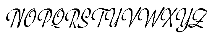Bravelyn Script SemExp Slant Font UPPERCASE