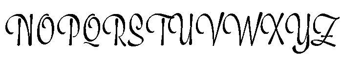 Bravelyn Script SemiExpanded Font UPPERCASE