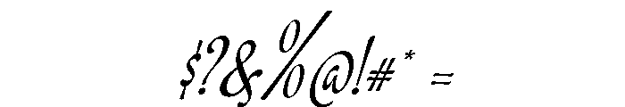 Bravelyn Script Slanted Font OTHER CHARS