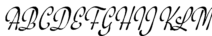 Bravelyn Script Slanted Font UPPERCASE