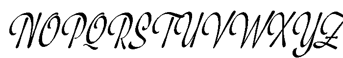 Bravelyn Script Slanted Font UPPERCASE