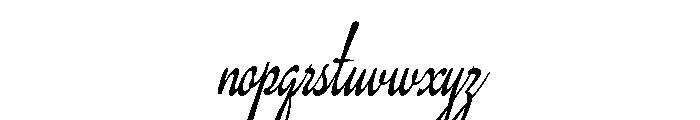 Bravelyn Script Slanted Font LOWERCASE