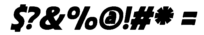 Bravoon Italic Font OTHER CHARS