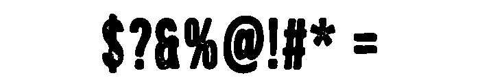 Brawn Rough Font OTHER CHARS