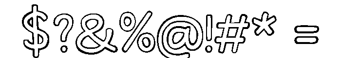 Bread and Circus Outline Reg Font OTHER CHARS