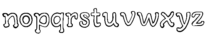 Bread and Circus Outline Reg Font LOWERCASE