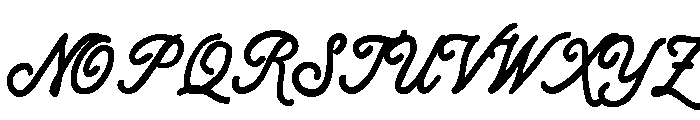 Bread and Circus Script Regular Font UPPERCASE