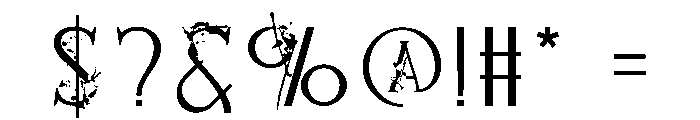 Break Apart Font OTHER CHARS