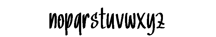 Breakfast Glory Font LOWERCASE