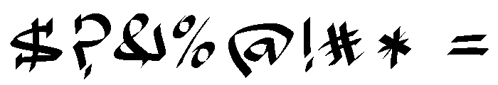 Breaking Noise Font OTHER CHARS