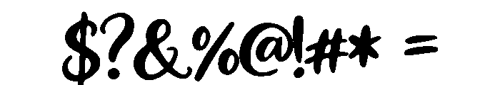 Breluno Regular Font OTHER CHARS