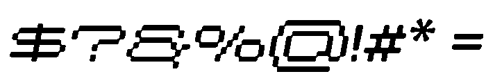 Brezsign Oblique Font OTHER CHARS