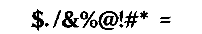 Briarfang Gothic Regular Font OTHER CHARS