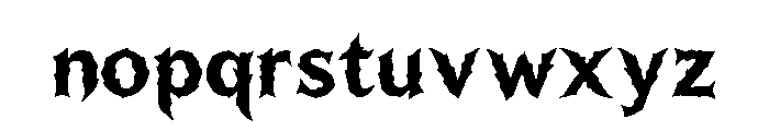 Briarfang Gothic Regular Font LOWERCASE