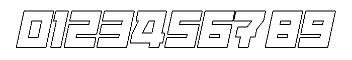 Brick Italic Outline Font OTHER CHARS