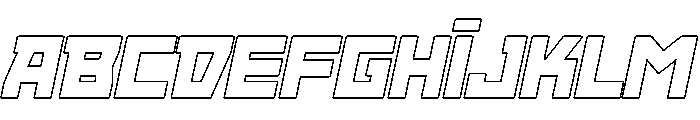 Brick Italic Outline FONT