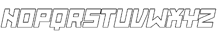 Brick Italic Outline Font LOWERCASE