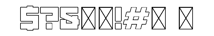 Brick Outline Font OTHER CHARS