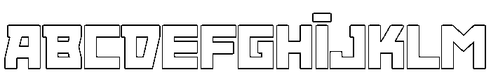Brick Outline Font UPPERCASE