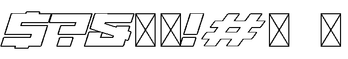 Brick Wide-Outline Font OTHER CHARS
