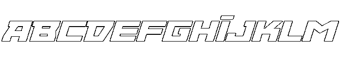 Brick Wide-Outline Font UPPERCASE