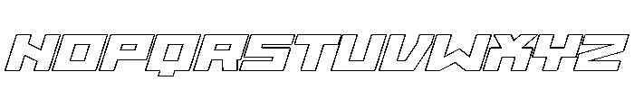 Brick Wide-Outline Font LOWERCASE