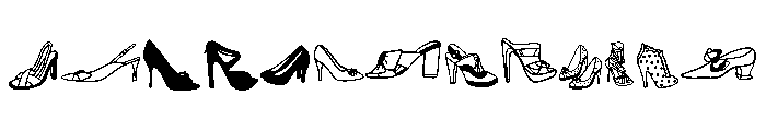Brides Shoes Font UPPERCASE