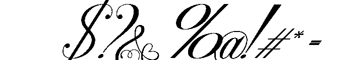 Bridesmaid-Regular Font OTHER CHARS
