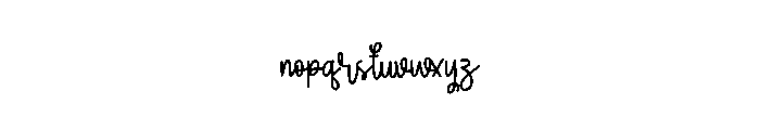 Bridesmides Font LOWERCASE