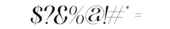 Brigata Italic Font OTHER CHARS
