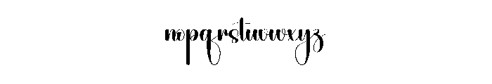 Bright Darling Font LOWERCASE
