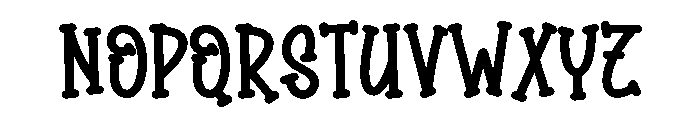 Bright Flowery Font LOWERCASE
