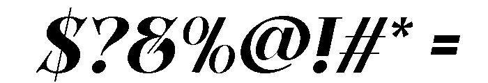 Bright Legacy Black Italic Font OTHER CHARS