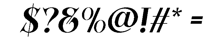 Bright Legacy Bold Italic Font OTHER CHARS