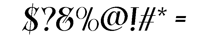 Bright Legacy Italic Font OTHER CHARS