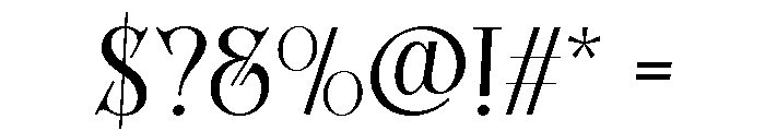 Bright Legacy Light Italic Font OTHER CHARS