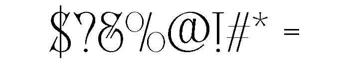 Bright Legacy Thin Italic Font OTHER CHARS
