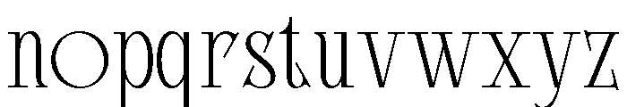 Bright Legacy Thin Font LOWERCASE