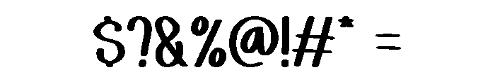 Bright Night Regular Font OTHER CHARS