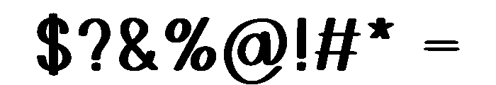 Bright Sunday Regular Font OTHER CHARS