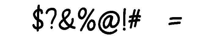 BrightHand Font OTHER CHARS