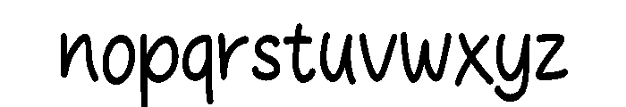 BrightHand Font LOWERCASE