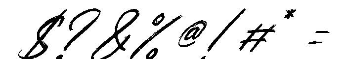 Brigrette Italic Font OTHER CHARS