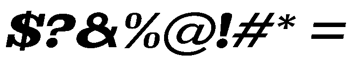 Brimonta Black Expanded Slant Font OTHER CHARS