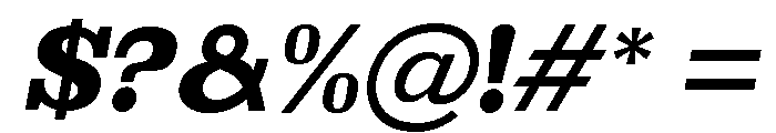 Brimonta Black Slant Font OTHER CHARS