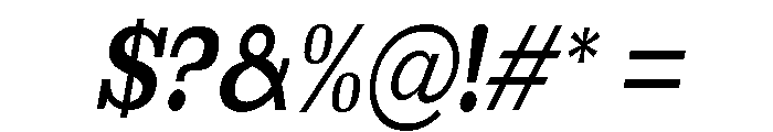 Brimonta Bold Condensed Slant Font OTHER CHARS